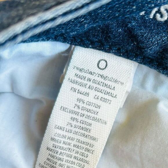 American Eagle straight leg Artist jeans low rise dark wash size 0 ankle length - Picture 8 of 8